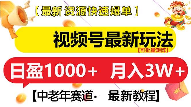 （13530期）视频号最新玩法 中老年赛道 月入3W+-一起网创