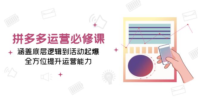 （13647期）拼多多运营必修课：涵盖底层逻辑到活动起爆，全方位提升运营能力-一起网创