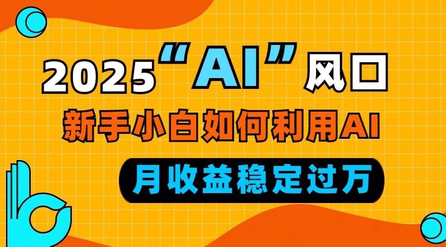 （13821期）2025“ AI ”风口，新手小白如何利用ai，每月收益稳定过万-一起网创