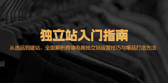 独立站入门指南：从选品到建站，全面解析跨境电商独立站运营技巧与爆品打造方法-一起网创