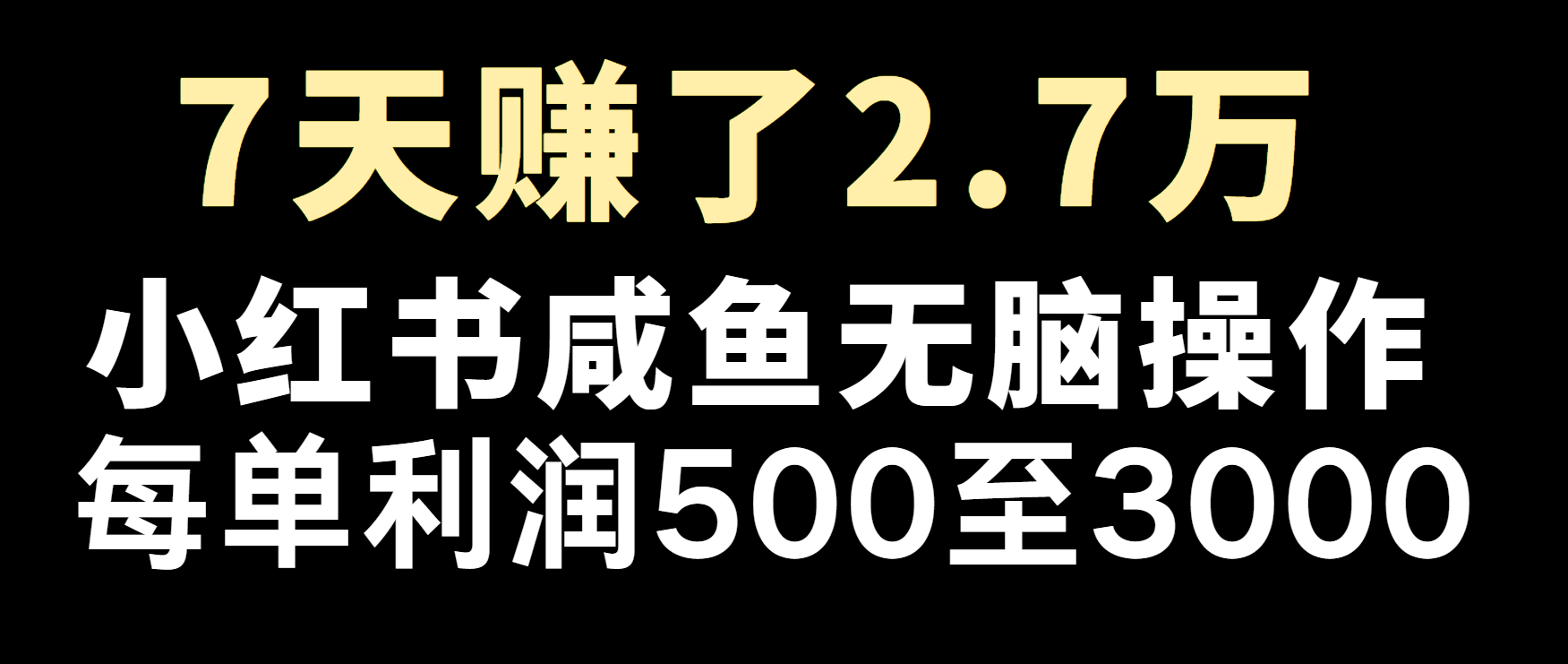 冷门暴利，超级简单的项目0成本玩法，每单在500至4000的利润-一起网创