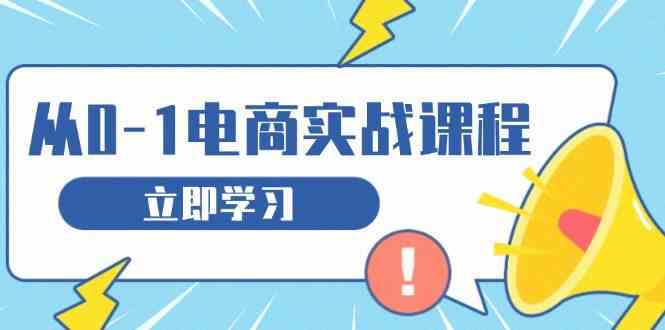 从零做电商实战课程，教你如何获取访客、选品布局，搭建基础运营团队-一起网创