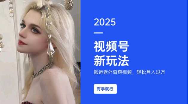 搬运老外奇葩视频，撸视频号分成计划收益，每天只需一小时，新手小白轻松月入过W-一起网创