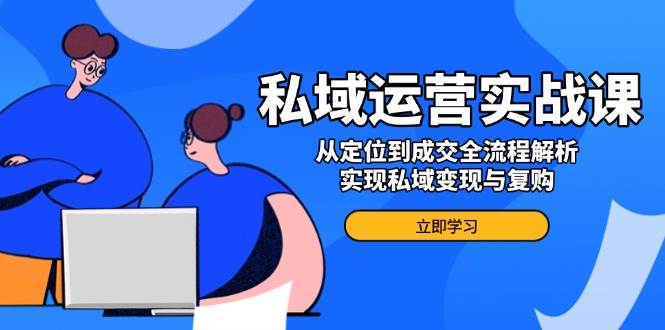 私域运营实战课，从定位到成交全流程解析，实现私域变现与复购-一起网创