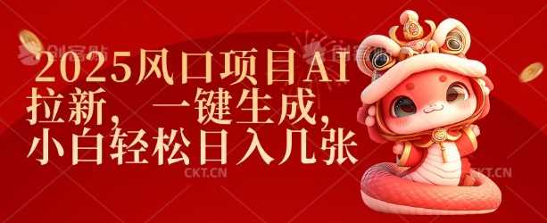 2025风口项目AI拉新，一键生成，小白轻松日入几张-一起网创