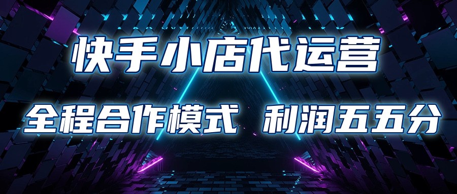 快手小店代运营 限时托管计划 合作模式 利润五五分成-一起网创