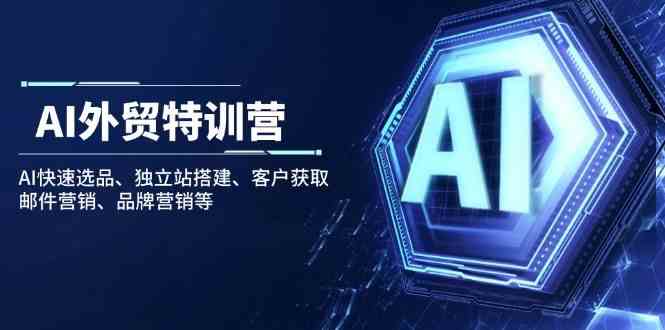 AI外贸特训营：AI快速选品、独立站搭建、客户获取、邮件营销、品牌营销等-一起网创