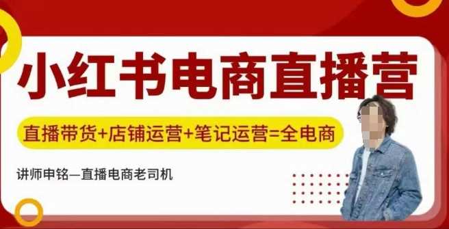 小红书电商直播训练营，直播带货+店铺运营+笔记运营-一起网创