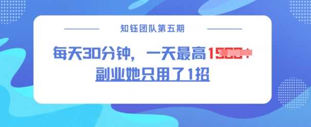 副业她只用了1招，每天30分钟，无脑二创，一天最高1.5k-一起网创