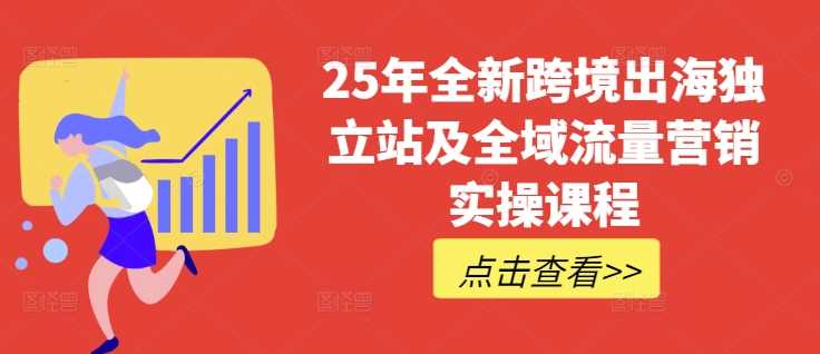 25年全新跨境出海独立站及全域流量营销实操课程，跨境电商独立站TIKTOK全域营销普货特货玩法大全-一起网创
