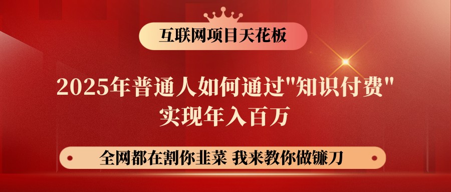 网创项目终点站-镰刀训练营超级IP合伙人，25年普通人如何通过“知识付费”年入百万-一起网创
