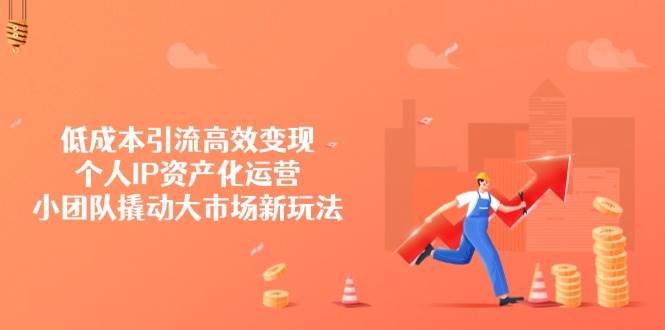 低成本引流高效变现，个人IP资产化运营，小团队撬动大市场新玩法-一起网创