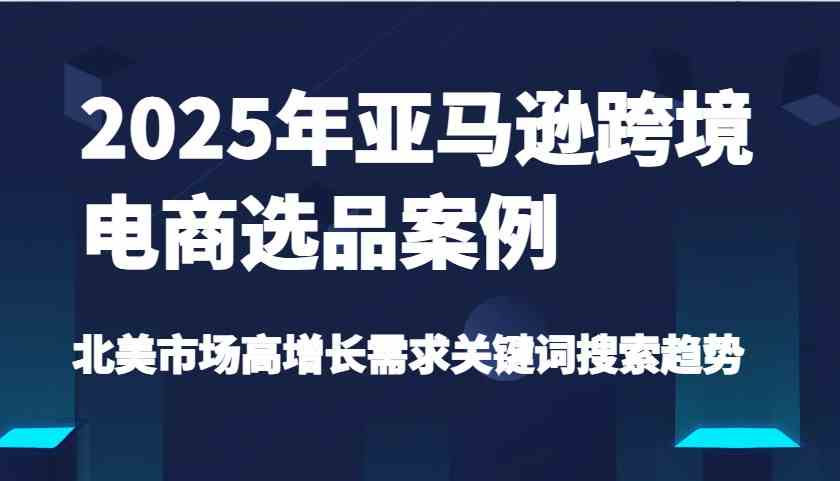 2025年亚马逊跨境电商选品案例-北美市场高增长需求关键词搜索趋势（更新)-一起网创