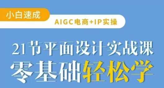 AIGC电商必备实操21节平面设计实战课，教你玩转AI-一起网创